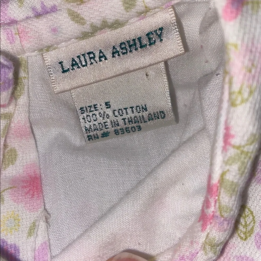 Laura Ashley Vintage Pink Floral Smocked Sundress with Pastel flowers